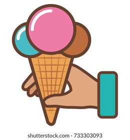 hand with ice cream