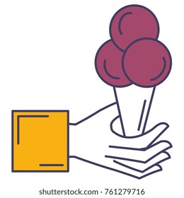 hand with ice cream