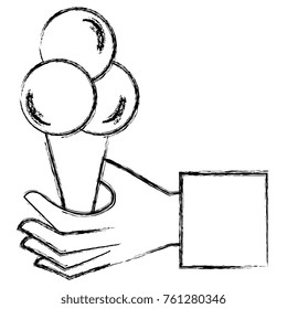 hand with ice cream