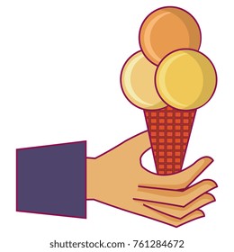 hand with ice cream
