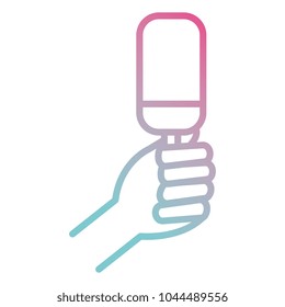 hand with ice cream palette icon
