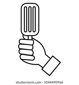 hand with ice cream palette icon