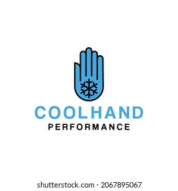 icono moderno con el logotipo de hielo de mano. símbolo del emblema del vector de asociación. Inspiración en el diseño del logotipo de la empresa.