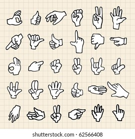 Victory Sign Hand Drawing Vector Stock Vector (Royalty Free) 684003121