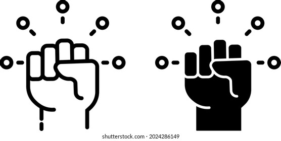 Hand icon, Autonomy icon , vector illustration