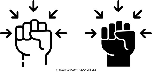 Hand icon, Autonomy icon , vector illustration