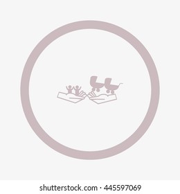 hand icon, babies, strollers, twins