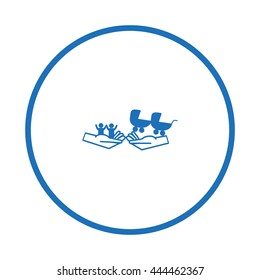 hand icon, baby, stroller