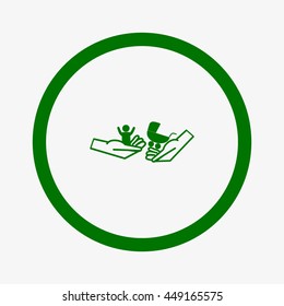 hand icon, baby, stroller