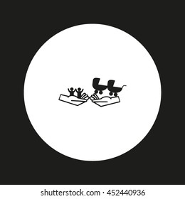 hand icon, baby, stroller