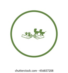 hand icon, baby, stroller