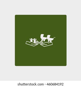 hand icon, baby, stroller