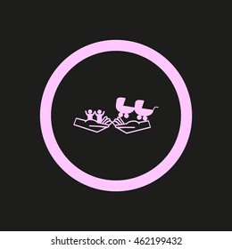 hand icon, baby, stroller