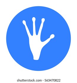 Hand icon in black style isolated on white background. Space symbol stock vector illustration.