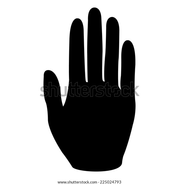 Hand Icon Black Vector Illustration Stock Vector (Royalty Free) 225024793