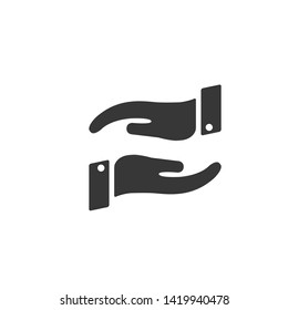 hand icon business people vector illustration 