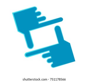 hand icon for camera capture vector, fit measure or click icon