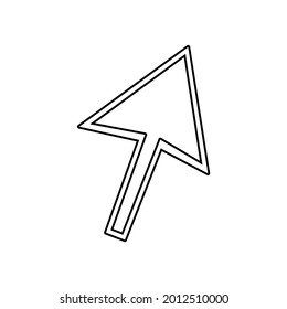 icono de mano, clic sobre un fondo blanco, ilustración vectorial
