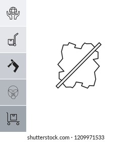 Hand icon. collection of 6 hand filled and outline icons such as holding globe, cargo on cart, no wash, cool emot. editable hand icons for web and mobile.