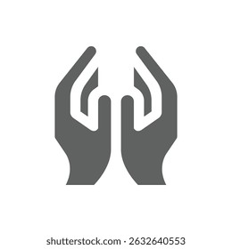 hand icon collection, praying hands, vector, white background illustration