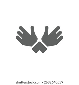 coleção de ícones de mão, mãos rezando, vetor, ilustração de fundo branco