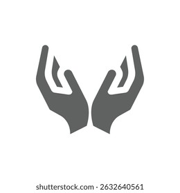 hand icon collection, praying hands, vector, white background illustration