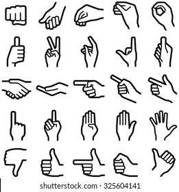 Hand Icon Collection - Vector Illustration 