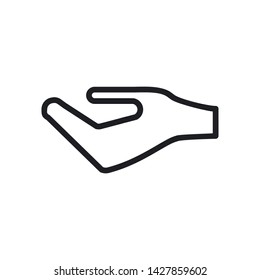 Hand icon. Communication symbol sign
