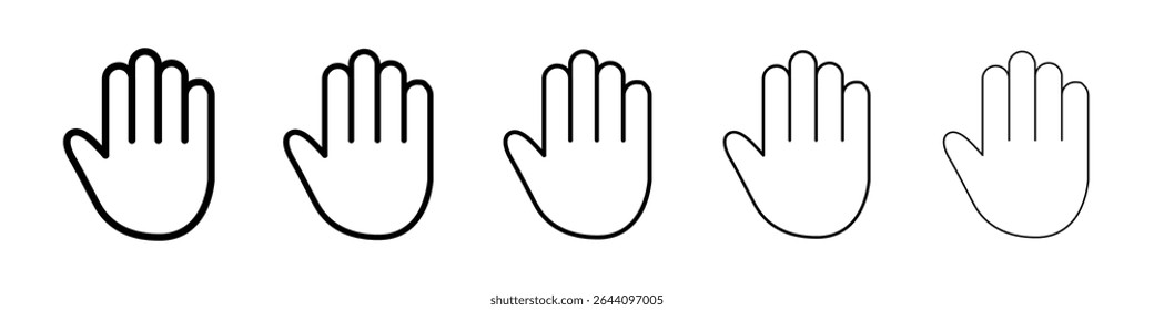 Concepto del icono de la mano. Diseño gráfico, logotipo, Web, interfaz de usuario.