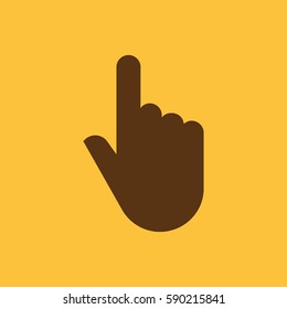 Hand icon. Cursor and click, press, tap symbol. Flat design. Stock - Vector illustration