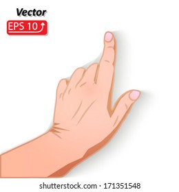 hand icon cursor, touch screen gesture, interface vector 