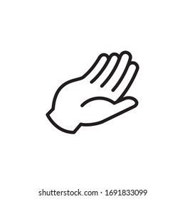 Icono de mano. EPS 10.
