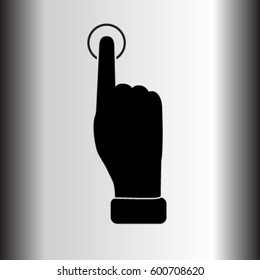 hand icon, finger push vector illustration