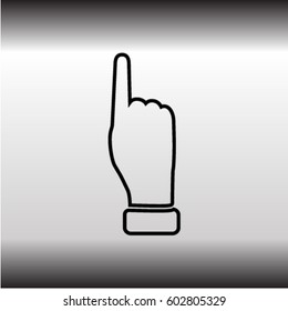 hand icon, finger up vector illustration
