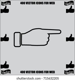 hand icon, finger vector illustration