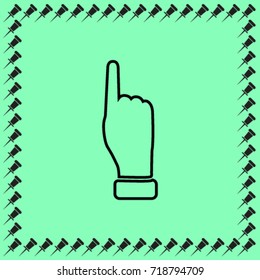 hand icon, finger up vector illustration