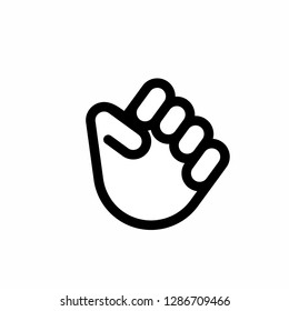 hand icon, finger icon vector, on white background editable eps10 - Vector