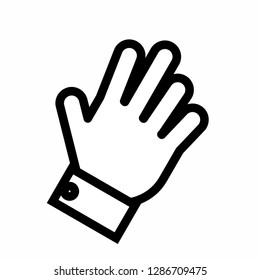 hand icon, finger icon vector, on white background editable eps10 - Vector