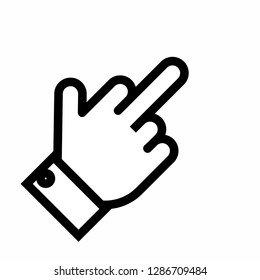 hand icon, finger icon vector, on white background editable eps10 - Vector