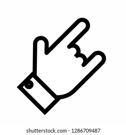 hand icon, finger icon vector, on white background editable eps10 - Vector