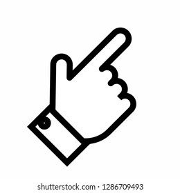 hand icon, finger icon vector, on white background editable eps10 - Vector