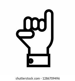 hand icon, finger icon vector, on white background editable eps10 - Vector
