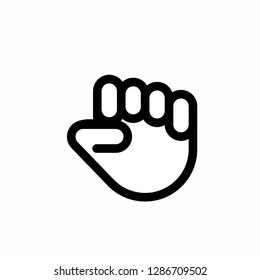 hand icon, finger icon vector, on white background editable eps10 - Vector