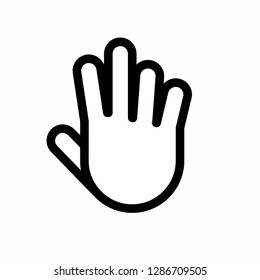 hand icon, finger icon vector, on white background editable eps10 - Vector