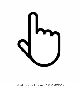 hand icon, finger icon vector, on white background editable eps10 - Vector