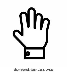 hand icon, finger icon vector, on white background editable eps10 - Vector