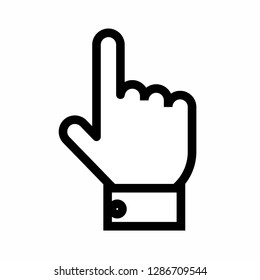 hand icon, finger icon vector, on white background editable eps10 - Vector