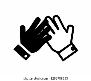 hand icon, finger icon vector, on white background editable eps10 - Vector