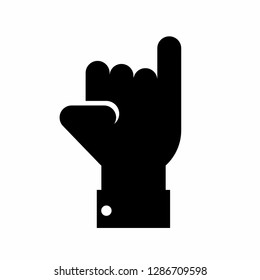 hand icon, finger icon vector, on white background editable eps10 - Vector