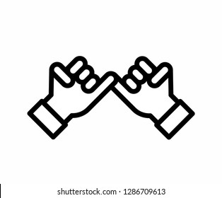hand icon, finger icon vector, on white background editable eps10 - Vector